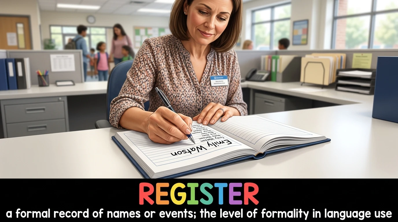 English Illustration for register